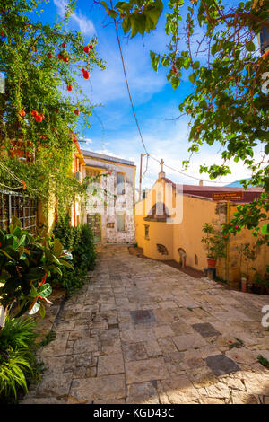 Case tradizionali e antichi edifici presso il villaggio di archanes, Heraklion, Creta, Grecia. Foto Stock