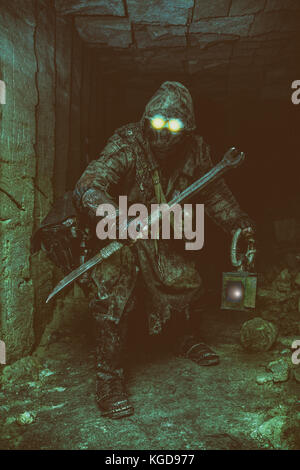 La metropolitana post apoc bestia Foto Stock