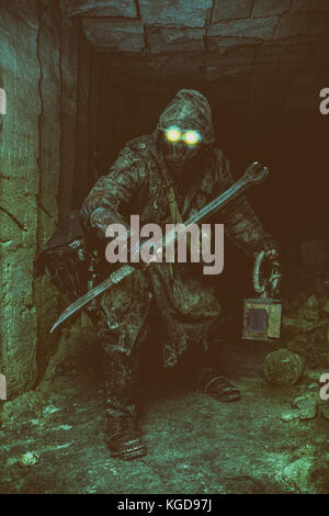 La metropolitana post apoc bestia Foto Stock