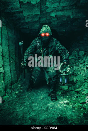 La metropolitana post apoc bestia Foto Stock