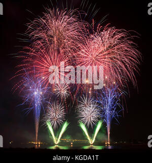 Fuochi d'artificio in Manresa (Manresa / bages / catalonia) Foto Stock