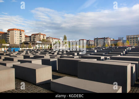 Memoriale al assassinato ebrei d'Europa. Berlino, Germania Foto Stock