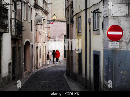 Stile di vita a Lisbona Foto Stock