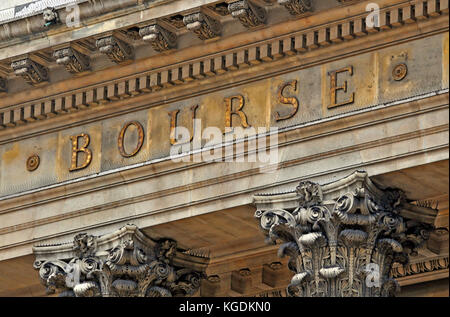 Borsa, palazzo BRONGNIART, Parigi, Francia Foto Stock