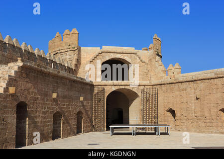 L' odalisca medievale Torre (Torre de la Odalisca) all'Alcazaba in Almeria, Spagna Foto Stock