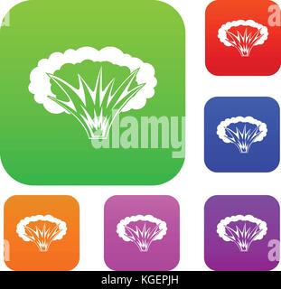 Esplosione atomical set color collection Illustrazione Vettoriale