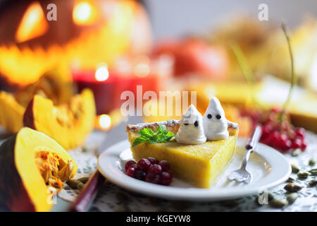 Torta di zucca di Halloween Foto Stock