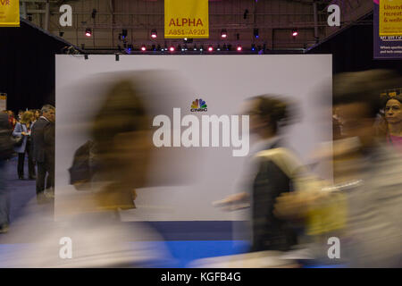 Lisbona, Portogallo. 07 nov, 2017. cnbc parete nel vertice di web 2017, a Lisbona, Portogallo credito: Alexandre de Sousa/alamy live news Foto Stock