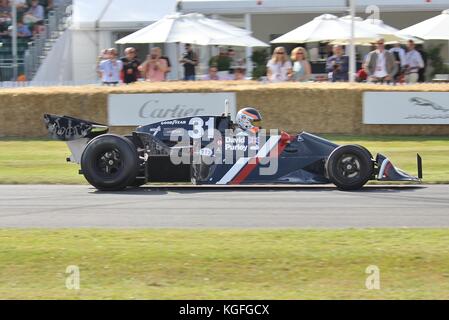 David purley's lec cosworth crp1 a Goodwood Festival della velocità 2015 Foto Stock