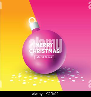 Abstract Pallina natale 3d effetto con una stanza per la vendita al dettaglio o messaggio personale. illustrazione vettoriale Illustrazione Vettoriale