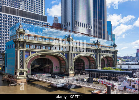 Stati Uniti New York new york statten island ferry terminal Lower Manhattan new york city mahattan isola nello stato di New York Stati Uniti d'America Foto Stock