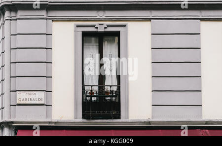 Corso Garibaldi di Brera a Milano, lombardia, italia è una moda street (corso significa modo in italiano) Foto Stock