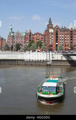 Porto City Hall in Speicherstadt distretto, Hafencity, amburgo, germania, europe i Sogenanntes Hafenrathaus, Speicherstadt, Hafencity, Amburgo, Deutsch Foto Stock