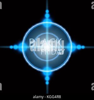 Venerdì nero vendita scritte a mano, target di sfondo per il logo, banner, Etichette, scudetti, stampe poster web Illustrazione Vettoriale