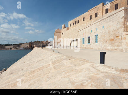 Il Forte Sant'Angelo (Malta). La parte occidentale del fort Foto Stock