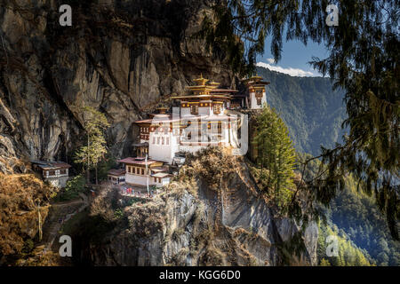 Famosi Tiger's Nest monastero vicino a paro, Bhutan Foto Stock