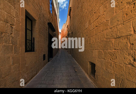 Strada di Mdina (Malta) Foto Stock