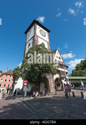 Porta Schwabentor a Friburgo in Breisgau (Germania) Foto Stock