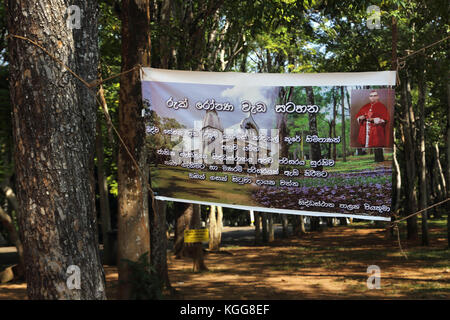 Basilica di Nostra Signora di Lanka tewatte ragama sri lanka Banner sulla chiesa Foto Stock