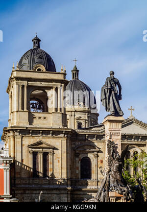 Basilica Cattedrale di Nostra Signora della Pace, plaza Murillo, la Paz, Bolivia Foto Stock