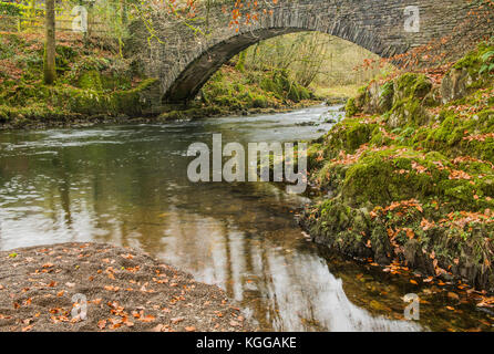 Passerella sul fiume Brathay, Lake District National Park Foto Stock