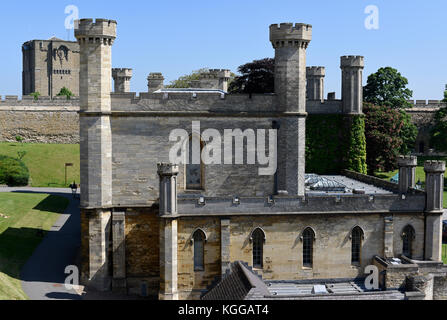 Lincoln Castle e motivi seguenti lavori di rinnovo Foto Stock