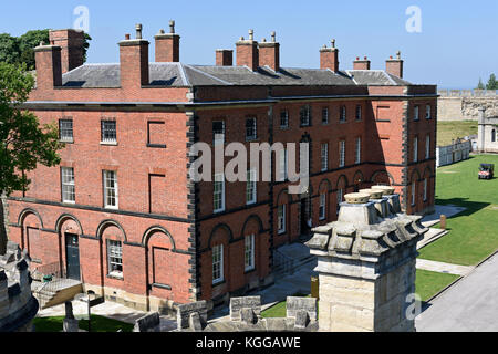 Lincoln Castle e motivi seguenti lavori di rinnovo Foto Stock