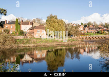 Arley superiore sulle rive del fiume Severn, Worcestershire, England, Regno Unito Foto Stock