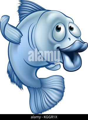 Personaggio di Cartoon Fish Illustrazione Vettoriale