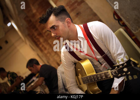 Summer jamboree #15 - 2014 - Senigallia - riviera adriatica - Italia - festival internazionale di musica e cultura dell'america anni '40 e '50. Foto Stock