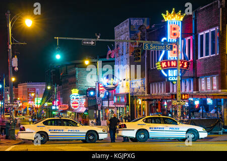 Nashville, TN - Ott 10: storica Beale Street nel centro di Memphis, Tennessee, il 10 ottobre 2017 Foto Stock