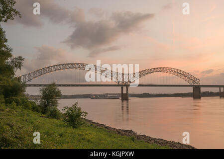 Hernando desoto ponte in memphis tennessee Foto Stock