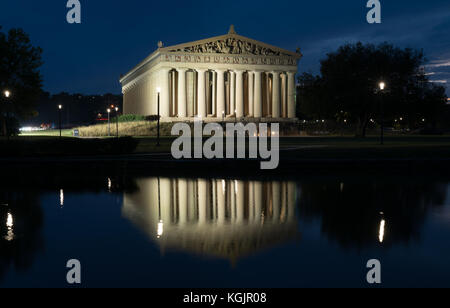Il Partenone a Nashville, nel Tennessee è tutta una replica in scala originale del Partenone in Grecia Foto Stock