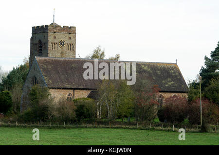 San Cuthbert, Clungunford, Shropshire, Inghilterra, Regno Unito Foto Stock