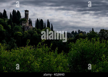 Una vista sul villaggio di Asolo Italia. Asolo un comune