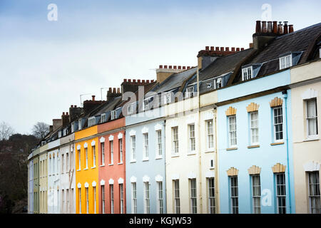 Georgian House su Cornwallis Mezzaluna in Bristol, Regno Unito Foto Stock