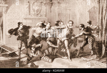 Enrico I, duca di Guisa, 1550 - 1588, assassinato dalle guardie del corpo del Re Enrico III Foto Stock