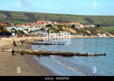 Lungomare a Swanage Inghilterra Dorset Regno Unito Foto Stock