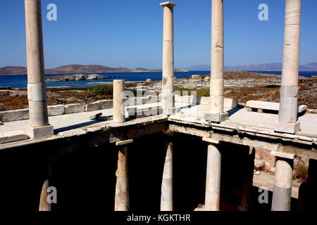 La casa di Hermes, delos, CICLADI Foto Stock