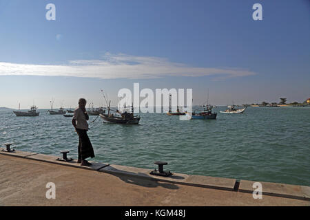 Ancoraggio Kapparathota Galle della provincia meridionale dello Sri Lanka Foto Stock