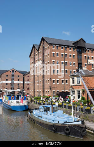 Viste di Gloucester Docks Foto Stock