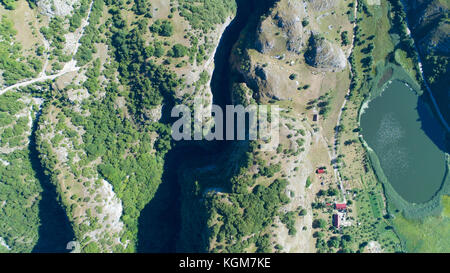 Vista aerea del stretto canyon Nevidio Foto Stock