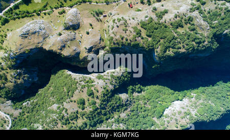 Vista aerea del stretto canyon Nevidio Foto Stock