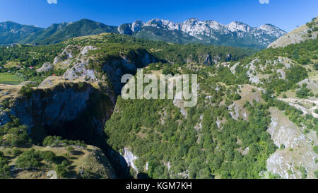 Vista aerea del stretto canyon Nevidio Foto Stock