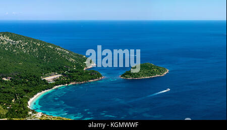 Vista panoramica di Cap de formentor visto dalla talaia d'albercutx Foto Stock