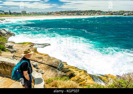 Il 2017 le sculture del mare vicino a Bondi Beach a Sydney, NSW, Australia Foto Stock