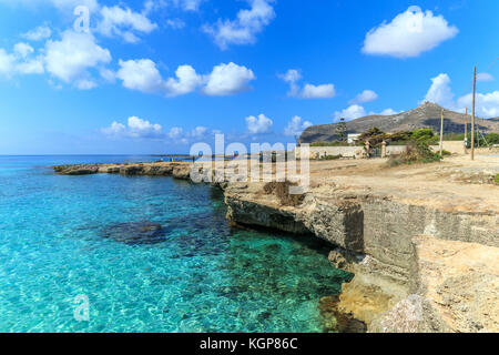 Lido Burrone all' isola di Favignana Foto Stock