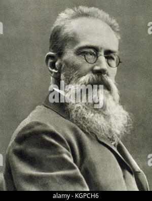 Nikolai andreyevich rimsky-korsakov (1844-1908). rusian compositore e conduttore. ritratto. la fotografia. Foto Stock