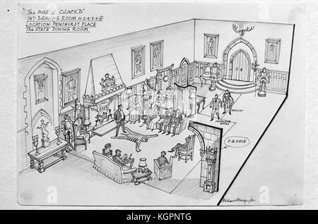 Lo specchio Crack'd (1980) Produzione bozzetti data: 1980 Foto Stock