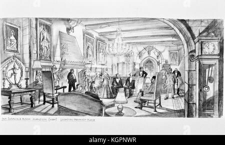 Lo specchio Crack'd (1980) Produzione bozzetti data: 1980 Foto Stock